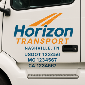 Truck Door Decal Lettering Sticker Signs | Add Your Info - Create Your Own Semi-Truck Door Signs