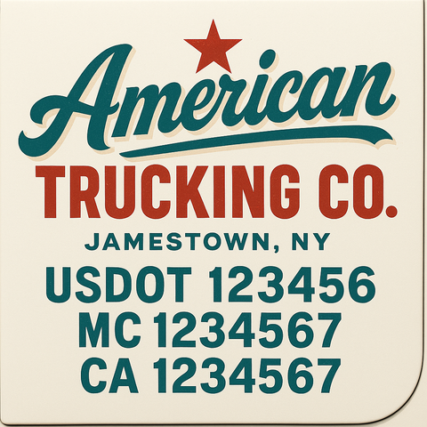 Truck Door Decal Lettering Sticker Signs | Add Your Info - Create Your Own Semi-Truck Door Signs