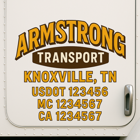 Truck Door Decal Lettering Sticker Signs | Add Your Info - Create Your Own Semi-Truck Door Signs
