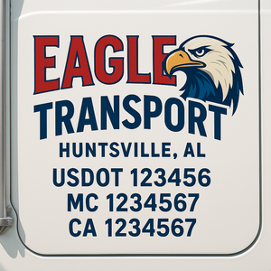 Truck Door Decal Lettering Sticker Signs | Add Your Info - Create Your Own Semi-Truck Door Signs