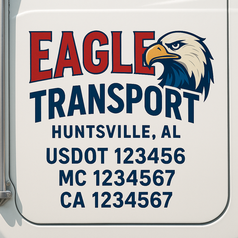 Truck Door Decal Lettering Sticker Signs | Add Your Info - Create Your Own Semi-Truck Door Signs