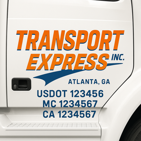 Truck Door Decal Lettering Sticker Signs | Add Your Info - Create Your Own Semi-Truck Door Signs