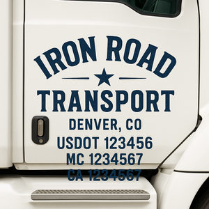 Truck Door Decal Lettering Sticker Signs | Add Your Info - Create Your Own Semi-Truck Door Signs