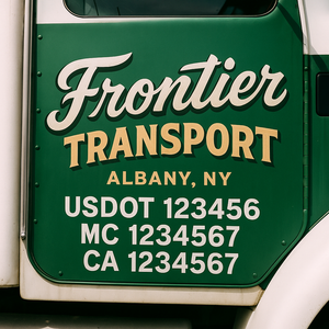 Truck Door Decal Lettering Sticker Signs | Add Your Info - Create Your Own Semi-Truck Door Signs