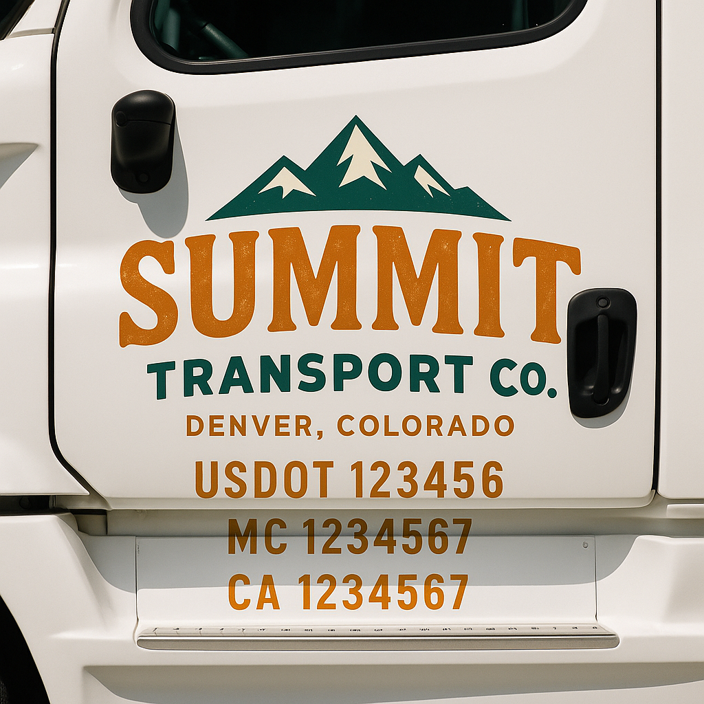 Truck Door Decal Lettering Sticker Signs | Add Your Info - Create Your Own Semi-Truck Door Signs
