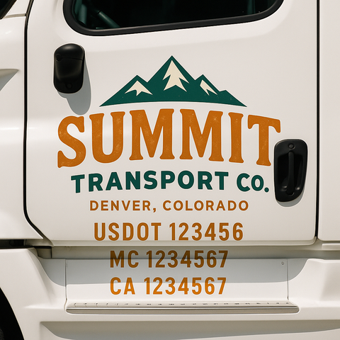 Truck Door Decal Lettering Sticker Signs | Add Your Info - Create Your Own Semi-Truck Door Signs