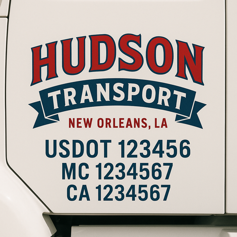 Truck Door Decal Lettering Sticker Signs | Add Your Info - Create Your Own Semi-Truck Door Signs