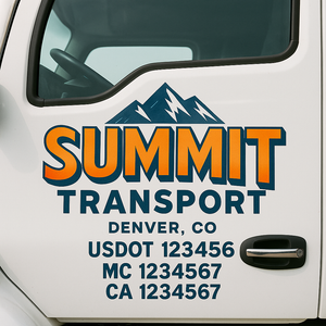 Truck Door Decal Lettering Sticker Signs | Add Your Info - Create Your Own Semi-Truck Door Signs
