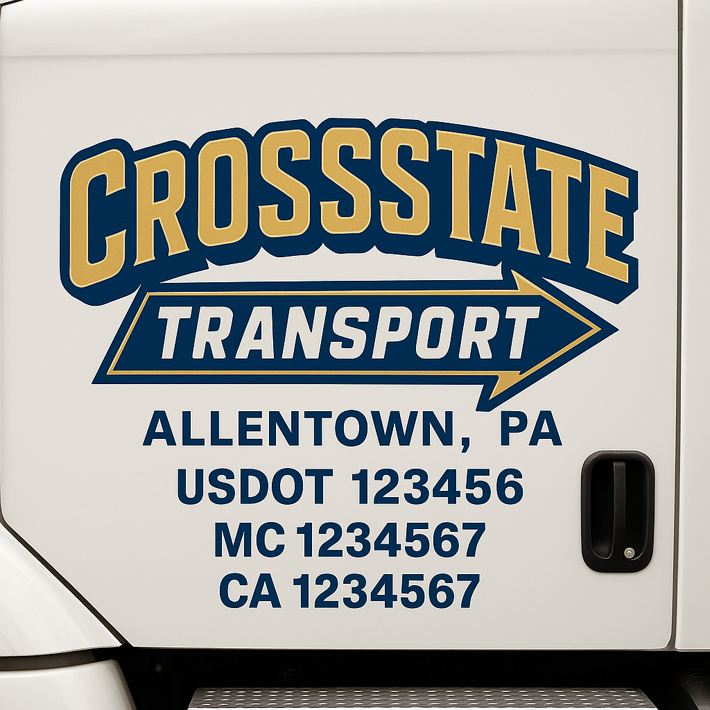 Truck Door Decal Lettering Sticker Signs | Add Your Info - Create Your Own Semi-Truck Door Signs