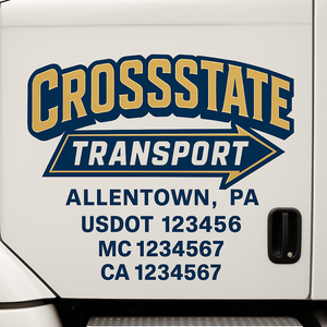 Truck Door Decal Lettering Sticker Signs | Add Your Info - Create Your Own Semi-Truck Door Signs
