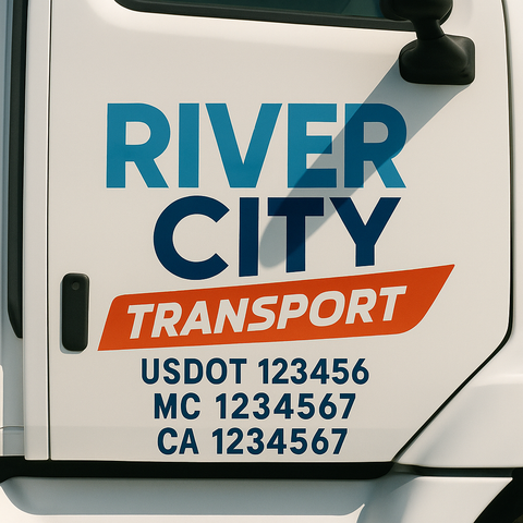 Truck Door Decal Lettering Sticker Signs | Add Your Info - Create Your Own Semi-Truck Door Signs