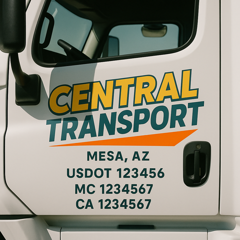 Truck Door Decal Lettering Sticker Signs | Add Your Info - Create Your Own Semi-Truck Door Signs