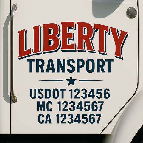 Truck Door Decal Lettering Sticker Signs | Add Your Info - Create Your Own Semi-Truck Door Signs