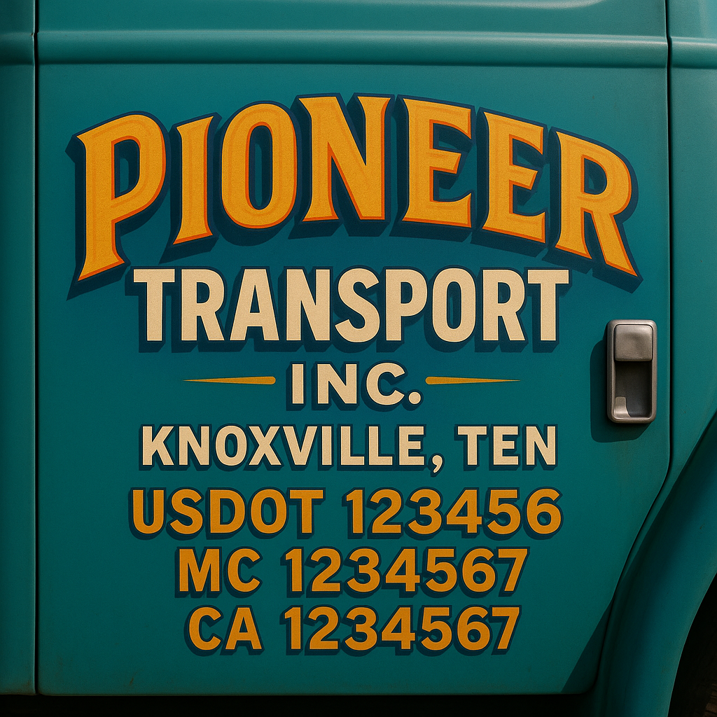 Truck Door Decal Lettering Sticker Signs | Add Your Info - Create Your Own Semi-Truck Door Signs