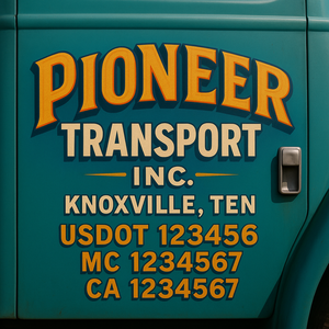 Truck Door Decal Lettering Sticker Signs | Add Your Info - Create Your Own Semi-Truck Door Signs