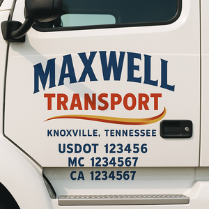 Truck Door Decal Lettering Sticker Signs | Add Your Info - Create Your Own Semi-Truck Door Signs