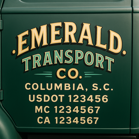 Truck Door Decal Lettering Sticker Signs | Add Your Info - Create Your Own Semi-Truck Door Signs