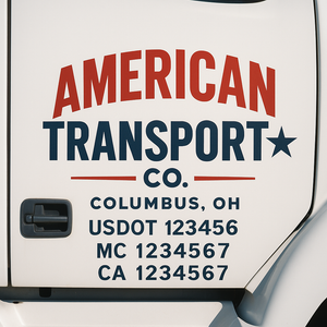 Truck Door Decal Lettering Sticker Signs | Add Your Info - Create Your Own Semi-Truck Door Signs