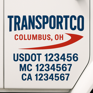 Truck Door Decal Lettering Sticker Signs | Add Your Info - Create Your Own Semi-Truck Door Signs