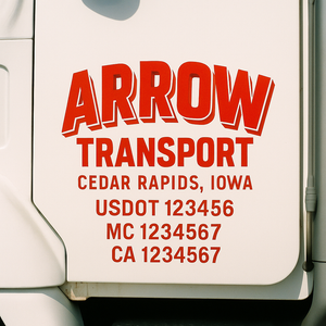 Truck Door Decal Lettering Sticker Signs | Add Your Info - Create Your Own Semi-Truck Door Signs