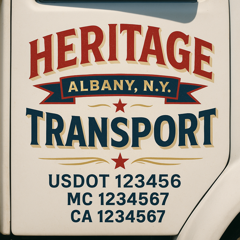Truck Door Decal Lettering Sticker Signs | Add Your Info - Create Your Own Semi-Truck Door Signs