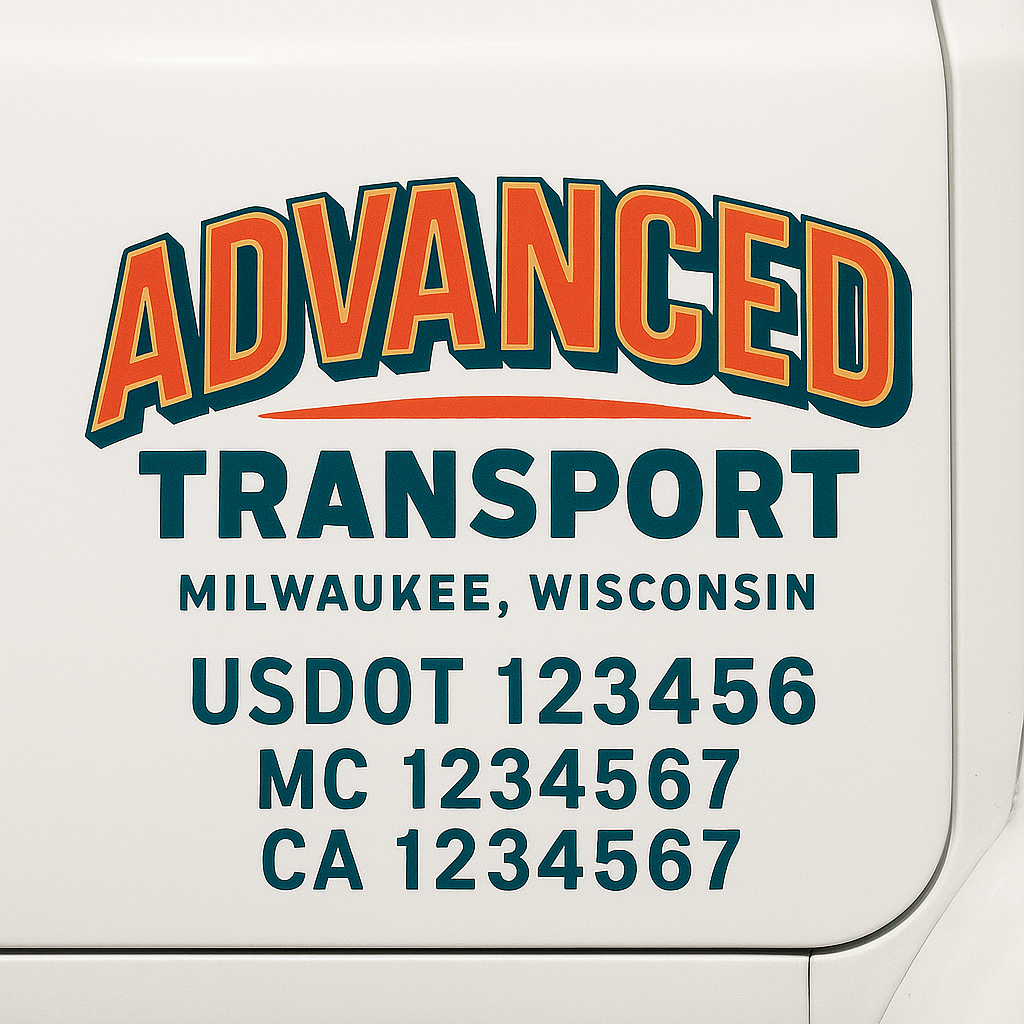 Truck Door Decal Lettering Sticker Signs | Add Your Info - Create Your Own Semi-Truck Door Signs