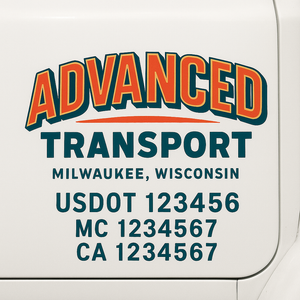Truck Door Decal Lettering Sticker Signs | Add Your Info - Create Your Own Semi-Truck Door Signs