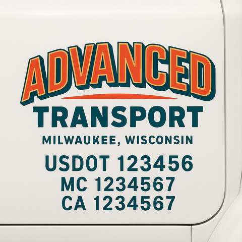 Truck Door Decal Lettering Sticker Signs | Add Your Info - Create Your Own Semi-Truck Door Signs
