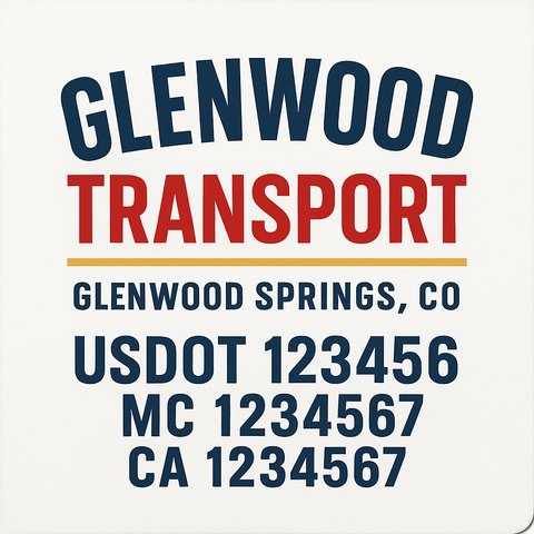Truck Door Decal Lettering Sticker Signs | Add Your Info - Create Your Own Semi-Truck Door Signs