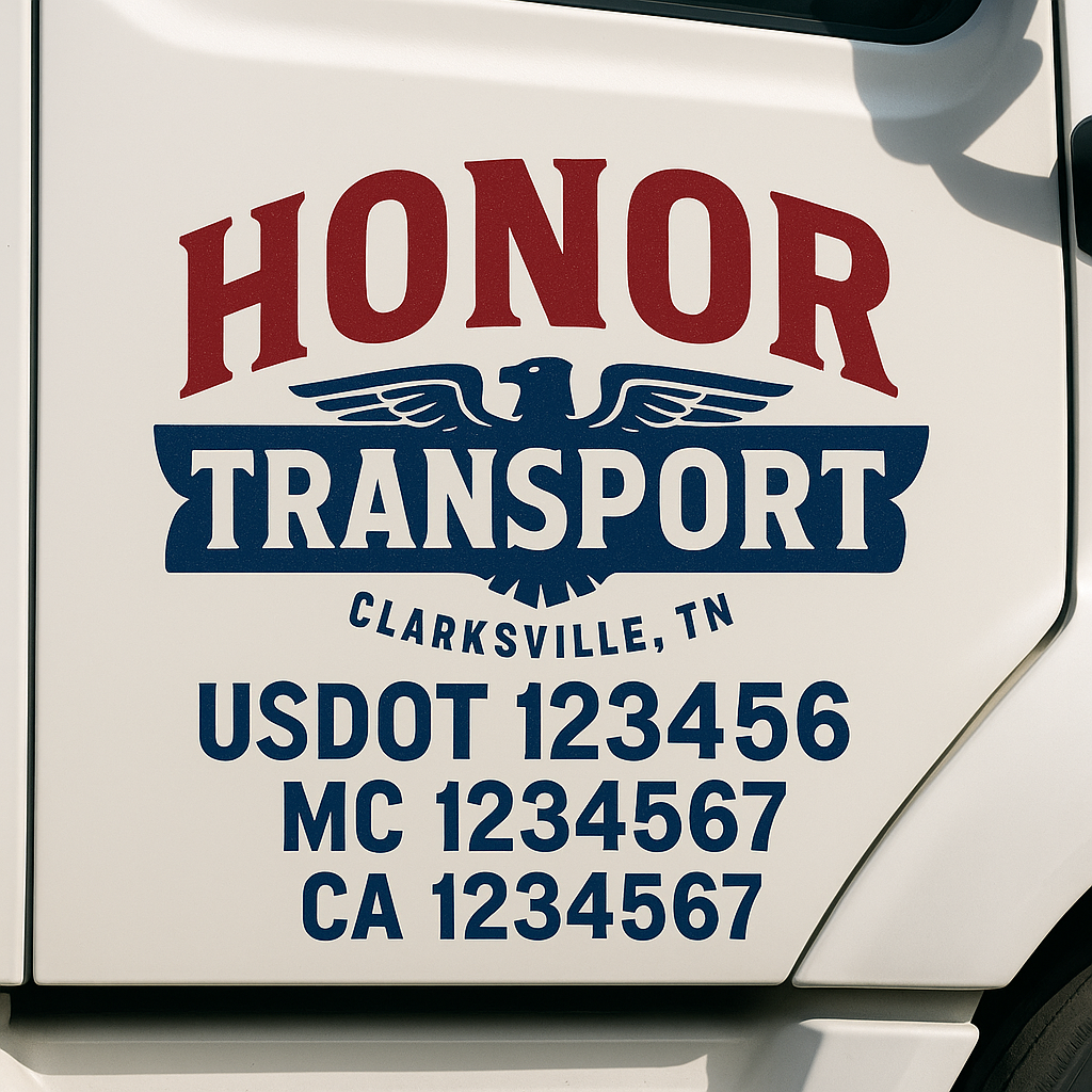 Truck Door Decal Lettering Sticker Signs | Add Your Info - Create Your Own Semi-Truck Door Signs