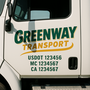Truck Door Decal Lettering Sticker Signs | Add Your Info - Create Your Own Semi-Truck Door Signs