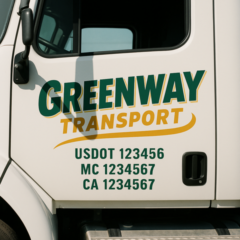 Truck Door Decal Lettering Sticker Signs | Add Your Info - Create Your Own Semi-Truck Door Signs