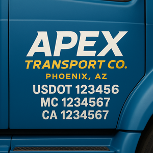 Truck Door Decal Lettering Sticker Signs | Add Your Info - Create Your Own Semi-Truck Door Signs