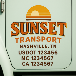Truck Door Decal Lettering Sticker Signs | Add Your Info - Create Your Own Semi-Truck Door Signs