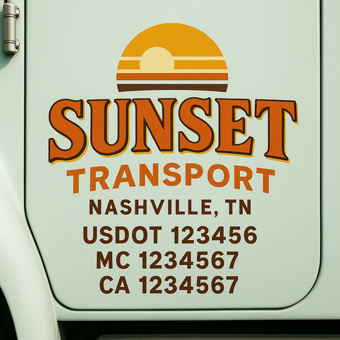 Truck Door Decal Lettering Sticker Signs | Add Your Info - Create Your Own Semi-Truck Door Signs