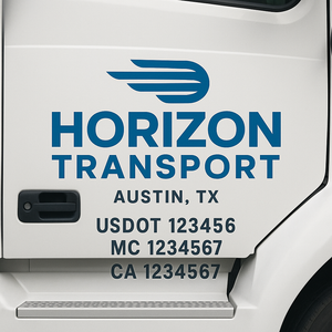 Truck Door Decal Lettering Sticker Signs | Add Your Info - Create Your Own Semi-Truck Door Signs