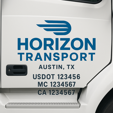 Truck Door Decal Lettering Sticker Signs | Add Your Info - Create Your Own Semi-Truck Door Signs