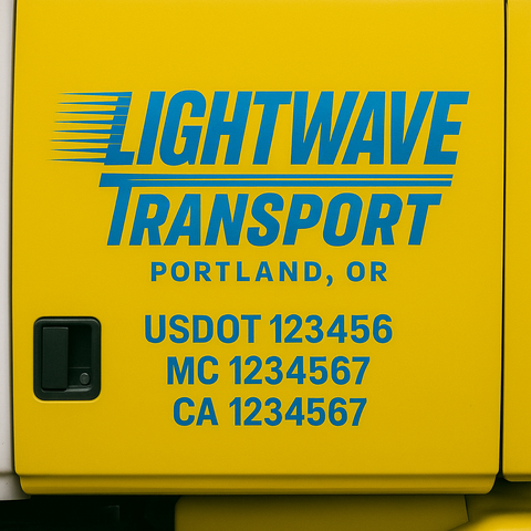 Truck Door Decal Lettering Sticker Signs | Add Your Info - Create Your Own Semi-Truck Door Signs