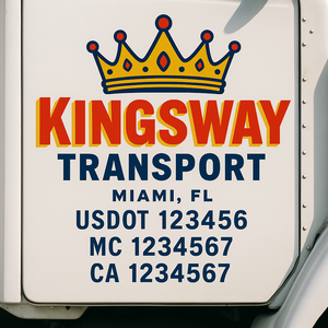 Truck Door Decal Lettering Sticker Signs | Add Your Info - Create Your Own Semi-Truck Door Signs