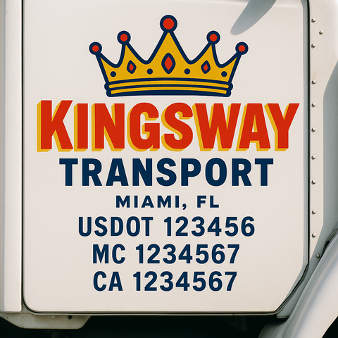 Truck Door Decal Lettering Sticker Signs | Add Your Info - Create Your Own Semi-Truck Door Signs