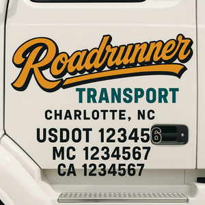 Truck Door Decal Lettering Sticker Signs | Add Your Info - Create Your Own Semi-Truck Door Signs