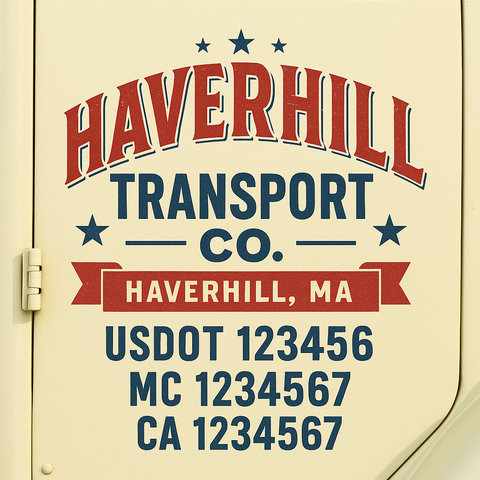 Truck Door Decal Lettering Sticker Signs | Add Your Info - Create Your Own Semi-Truck Door Signs
