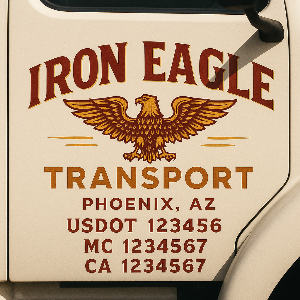 Truck Door Decal Lettering Sticker Signs | Add Your Info - Create Your Own Semi-Truck Door Signs