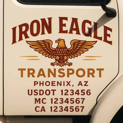 Truck Door Decal Lettering Sticker Signs | Add Your Info - Create Your Own Semi-Truck Door Signs