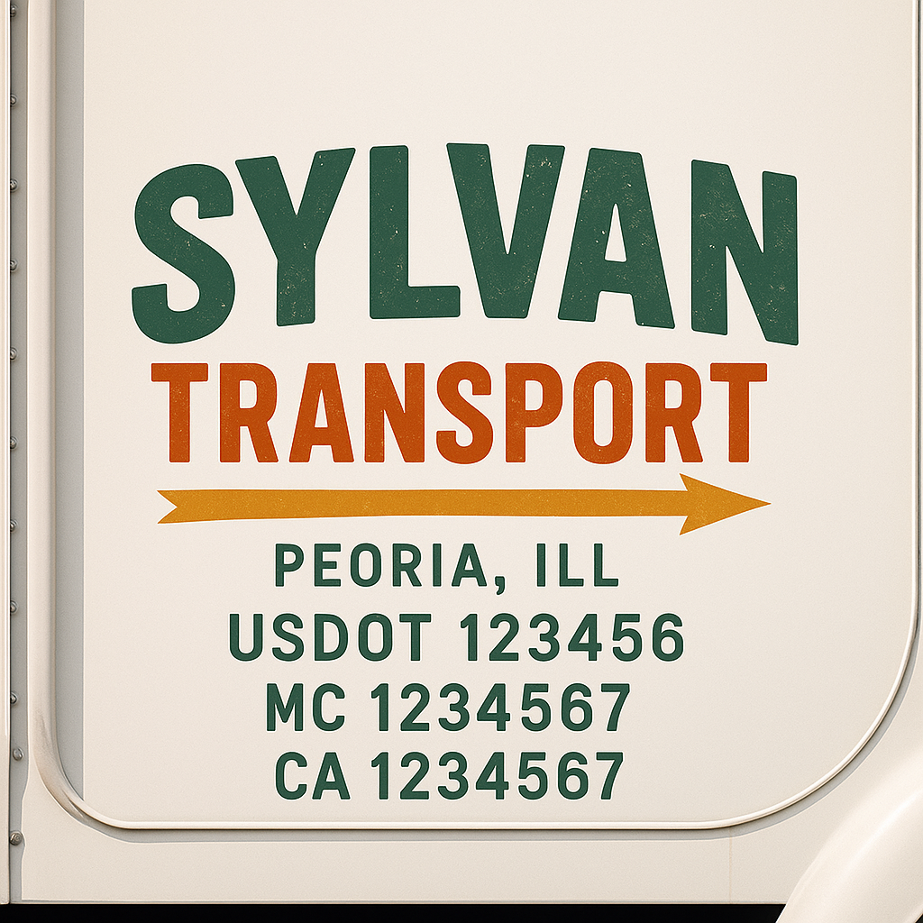 Truck Door Decal Lettering Sticker Signs | Add Your Info - Create Your Own Semi-Truck Door Signs