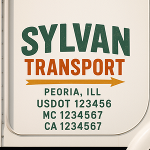 Truck Door Decal Lettering Sticker Signs | Add Your Info - Create Your Own Semi-Truck Door Signs