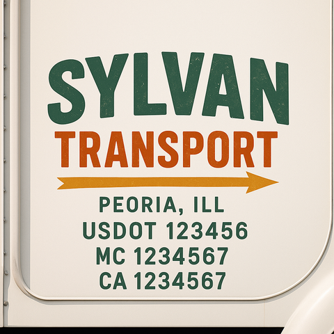Truck Door Decal Lettering Sticker Signs | Add Your Info - Create Your Own Semi-Truck Door Signs