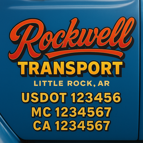 Truck Door Decal Lettering Sticker Signs | Add Your Info - Create Your Own Semi-Truck Door Signs