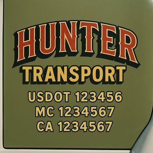 Truck Door Decal Lettering Sticker Signs | Add Your Info - Create Your Own Semi-Truck Door Signs
