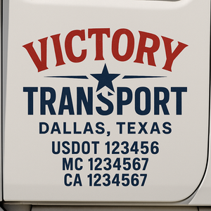 Truck Door Decal Lettering Sticker Signs | Add Your Info - Create Your Own Semi-Truck Door Signs